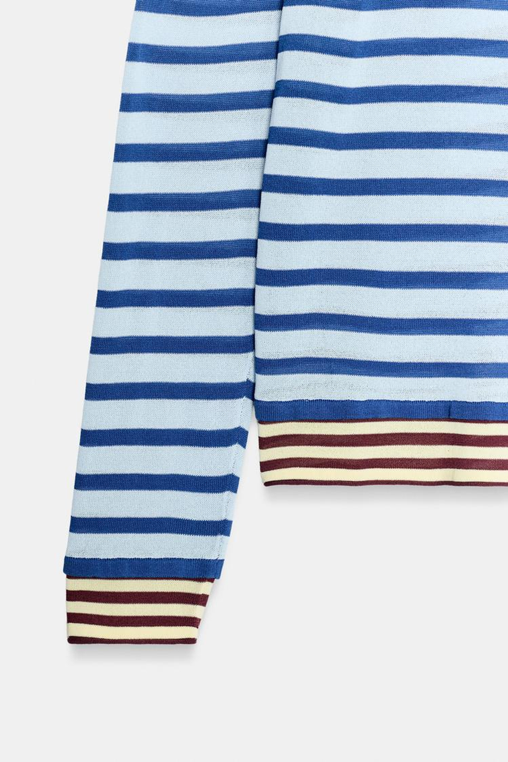 ZARA СВИТЕР В ПОЛОСКУ, ВЫЦВЕТШИЙ СИНИЙ