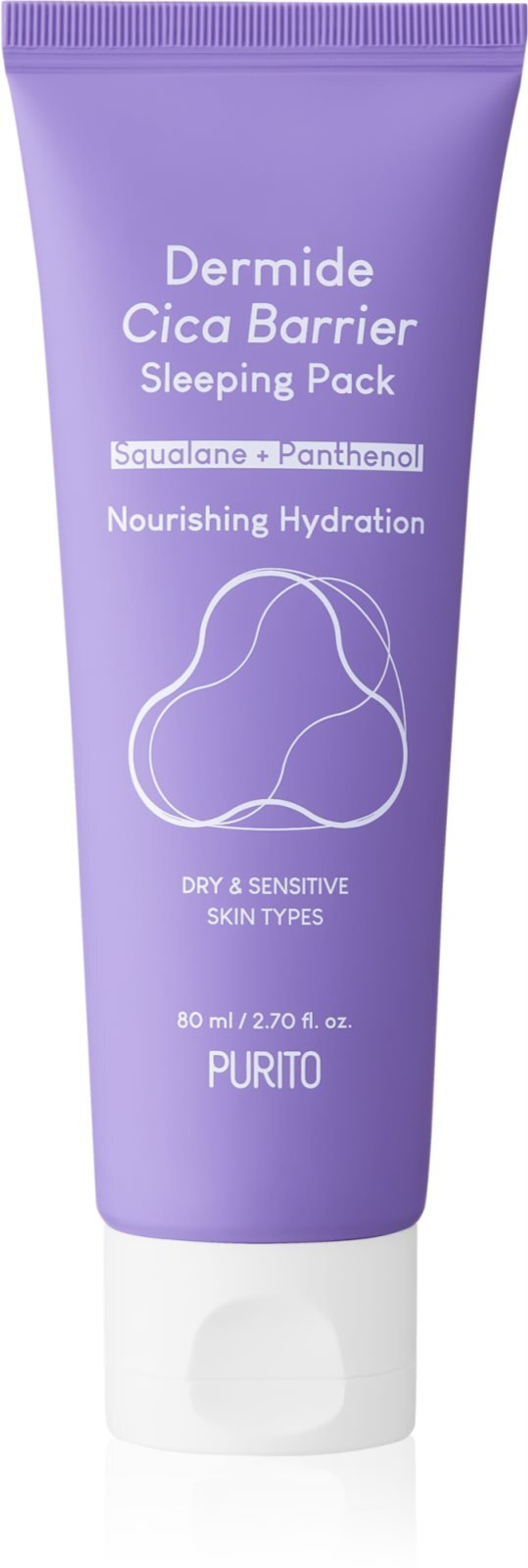 Purito Dermide Cica Barrier - увлажняющий ночной крем с керамидами /   80  ml  / GTIN 8809563100309