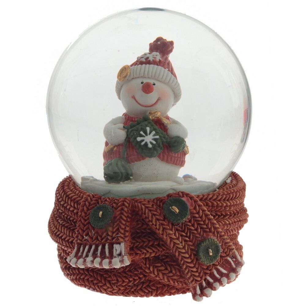 GAEM Фигурка декор в стекл шаре "Снеговик-добряк", D 6.5 см, L6,5 W7,5 H8,5 см