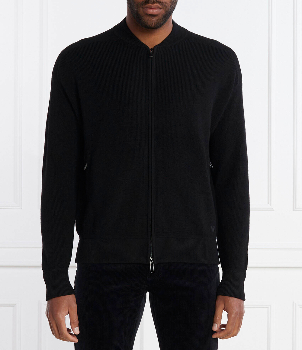 Хлопковый свитер Emporio Armani - черный(6R1MXT 1MMBZ)
