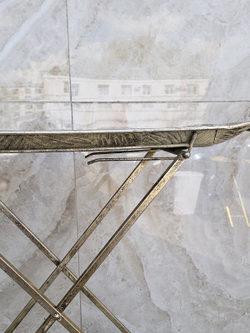 Столик складной Листья серебряный