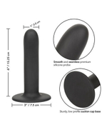 Черный анальный стимулятор Silicone Smooth Probe - 15,25 см. (Цвет: черный)