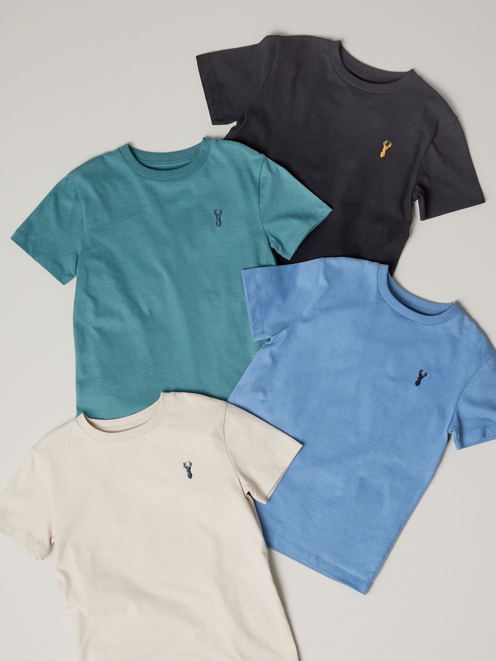 Футболка для мальчика Next M86-454, 4 шт., Голубой, Зеленый, Темно-синий