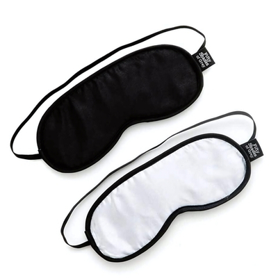Набор из двух масок на глаза Soft Blindfold Twin Pack (Цвет: черный с серым)