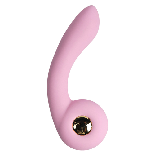 Розовый вибратор 19,9см для точки G c нагревом Youvic Bendable Heating G-Spot Vibrator CM903