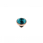 Шарм Qudo Bottone Blue Zircon 8 мм 680114 BL/RG