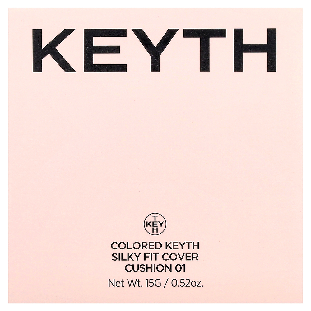 KEYTH, шелковистый тональный крем, цвет 01, слоновая кость фарфоровый, 15 г (0,52 унции)