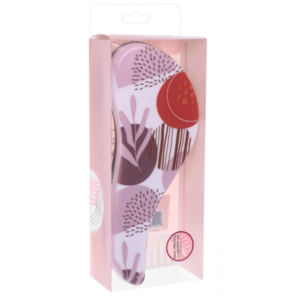 Расческа массажная компактная «ЛАРИНТА», микс 4 дизайна, 18*7,5см (PVC коробка)