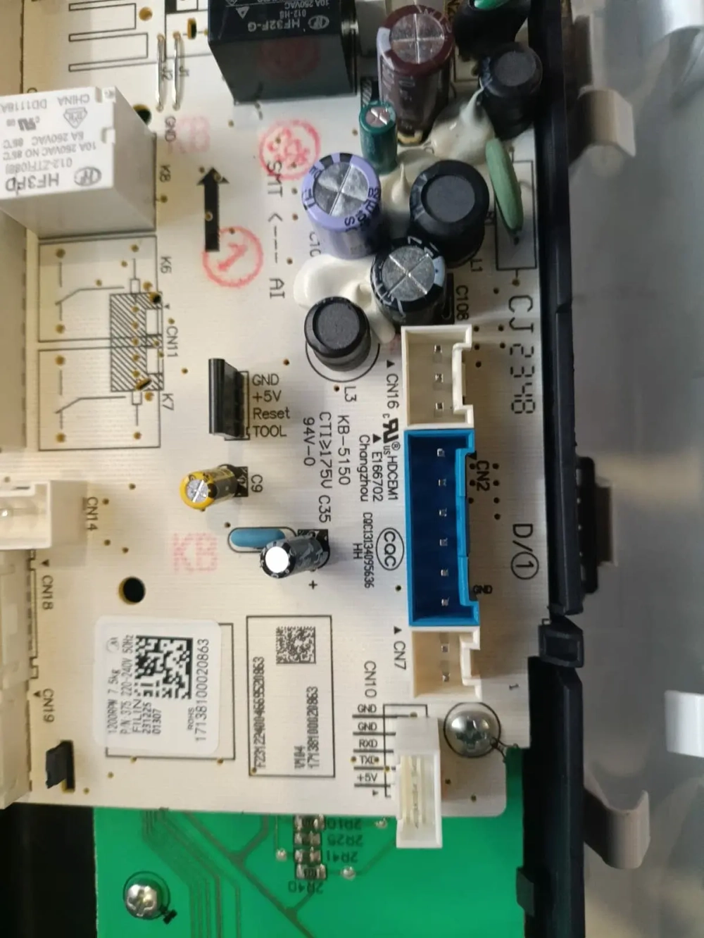 Лицевая панель в сборе с платой для стиральной машины Leran WTL 52127