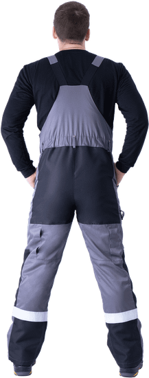 Костюм "Логгер Протект" полукомбинезон, лесоруб (серый/черный/лимон)