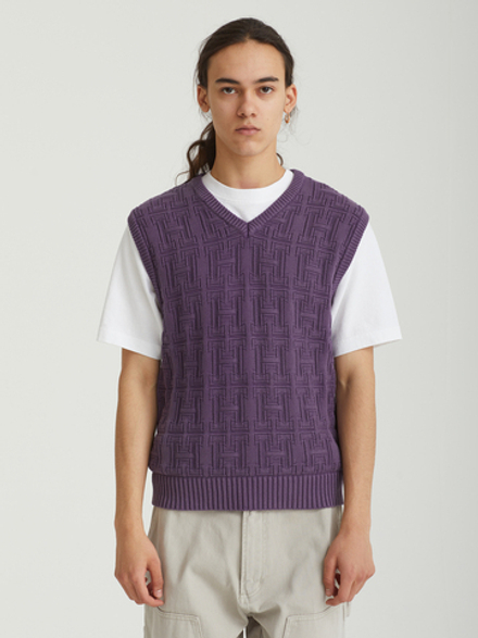 Мужской Жилет Interlaced Jacquard Overdyed