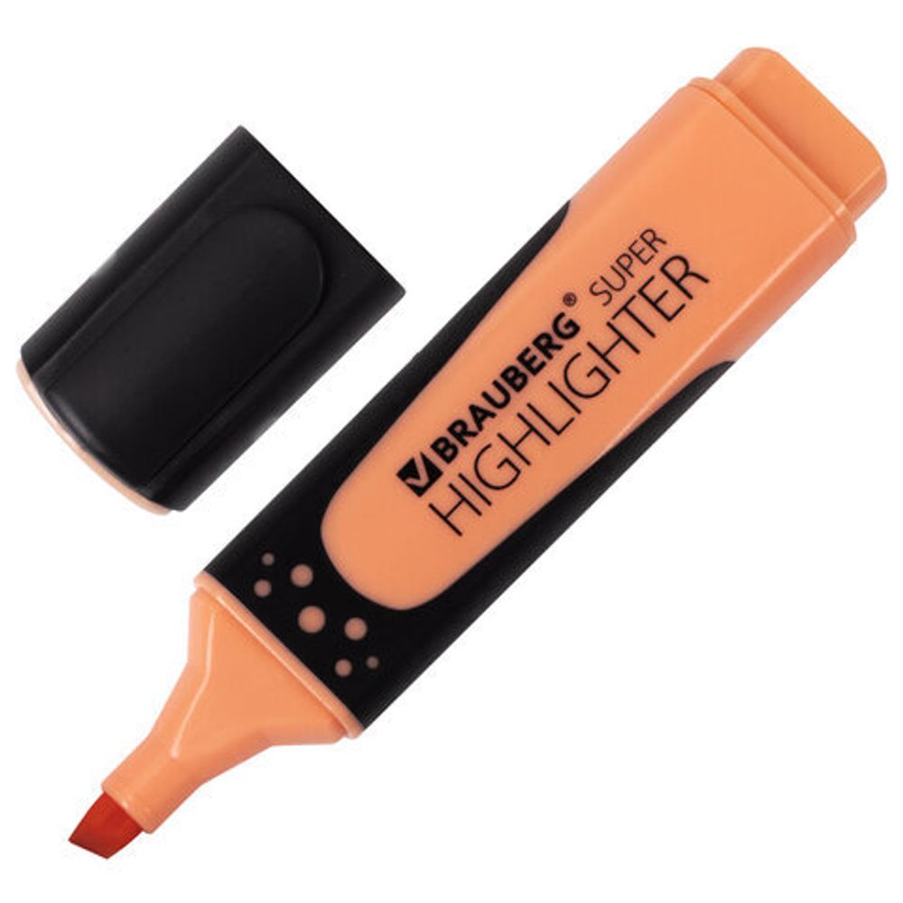 Набор текстовыделителей BRAUBERG 12 шт., АССОРТИ, "SUPER", прорезиненный корпус, линия 1-5 мм, 151758