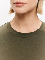 Лонгслив свободного кроя в цвете хаки