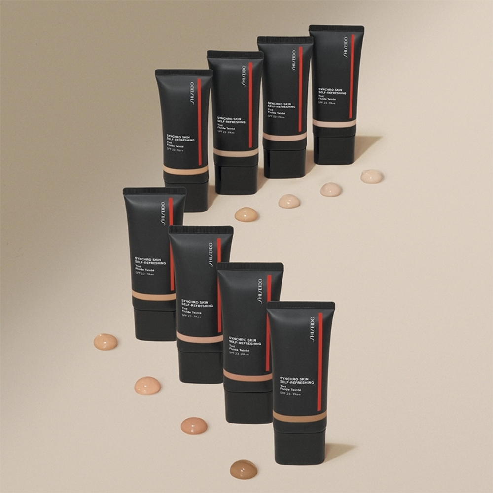 Shiseido Synchro Skin Self-Refreshing Foundation - Увлажняющий тональный крем SPF 20, 30 ml