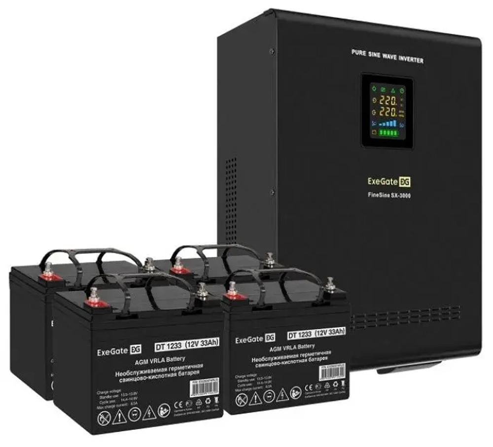 Комплект Exegate SX-3000.LCD.AVR.2SH.T