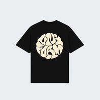 Футболка UNIFORM Heavy Bubble, черный/бежевый