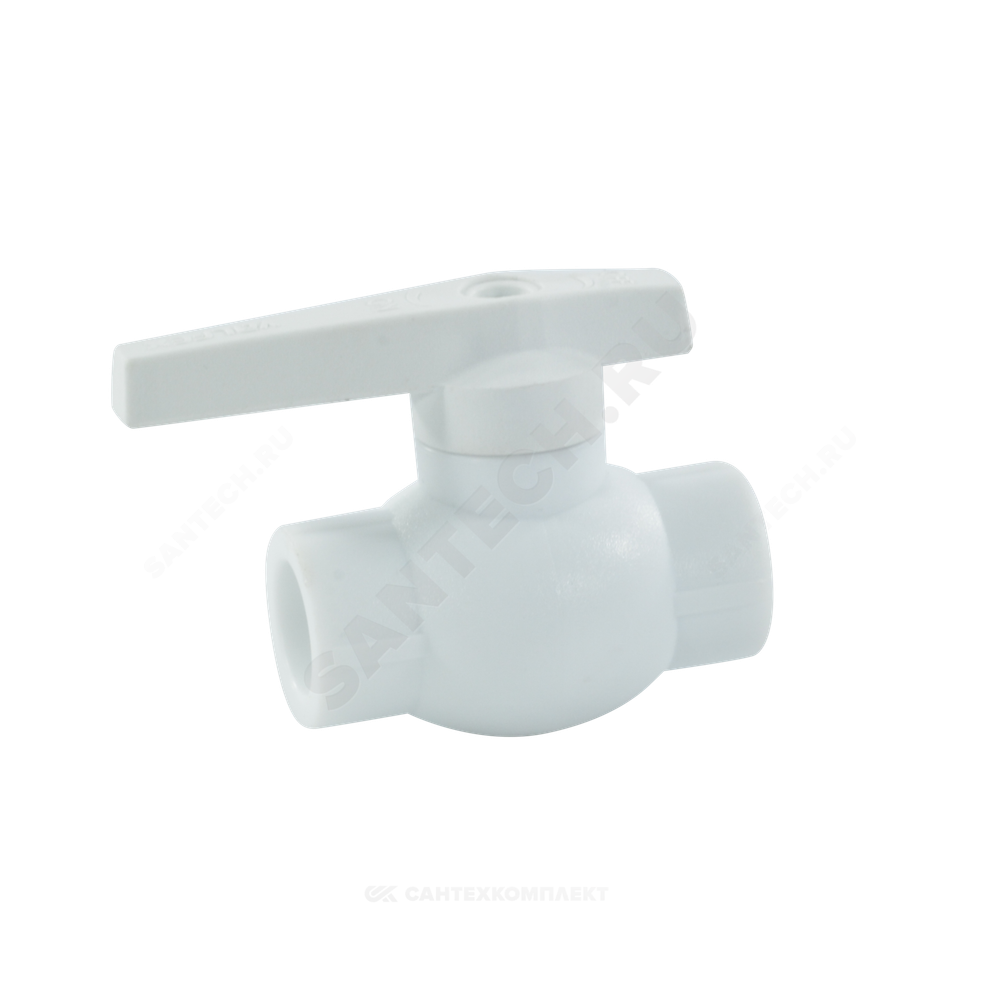 Кран шаровой PP-R белый Дн 50 внутренняя пайка VALFEX 10144050