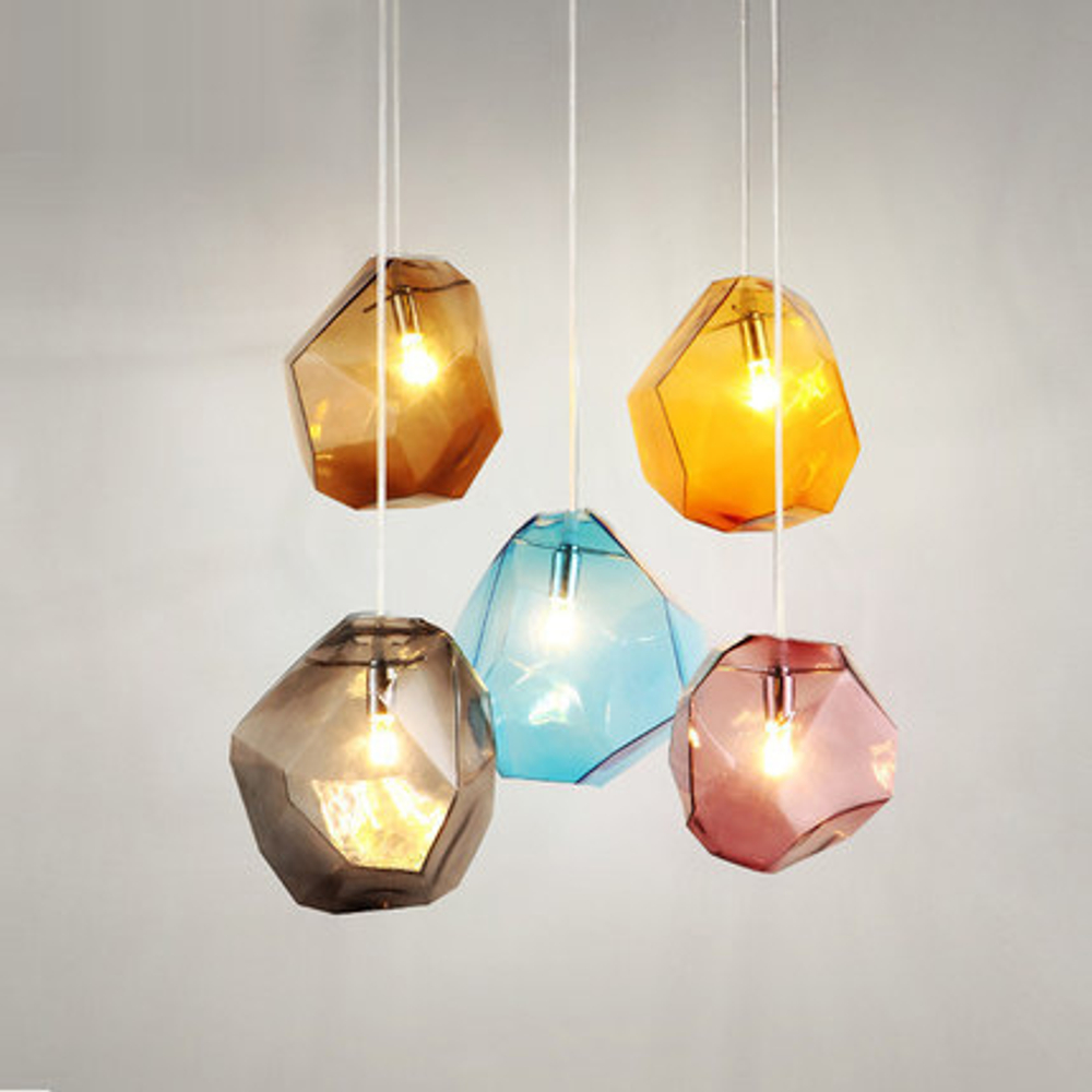 Pendant design lamp Ice Cube by Lasvit (Pink)