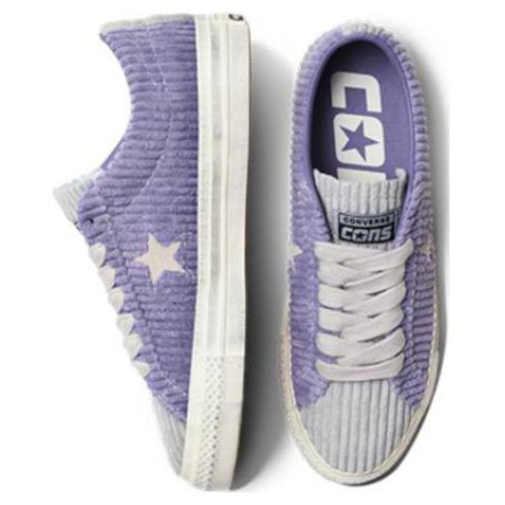 Converse One Star Pro OX corduroy non-slip lightweight low-top canvas shoes for men and women the same purple