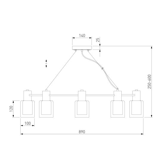 70219/8 / подвесной светильник / черный/античная бронза