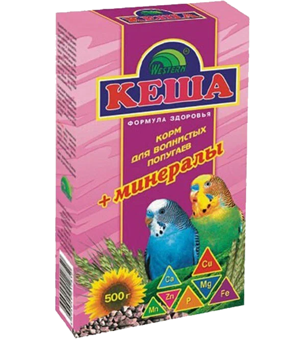 Кеша для волнистых попугаев 500гр. (минералы)