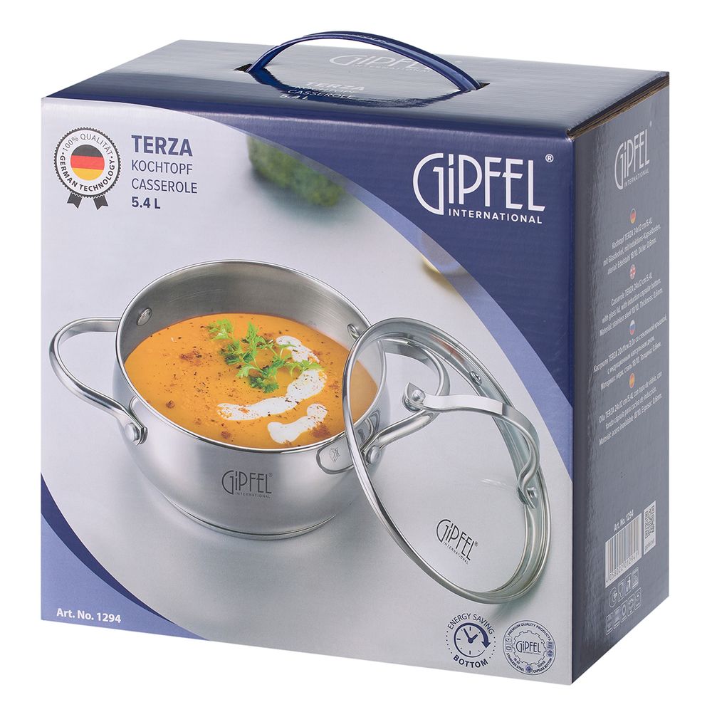 Кастрюля из нержавеющей стали Gipfel Terza 1294 24 см/5,4 л