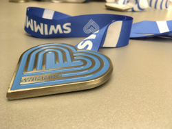 Медаль Swimming Blue (плавание синяя)