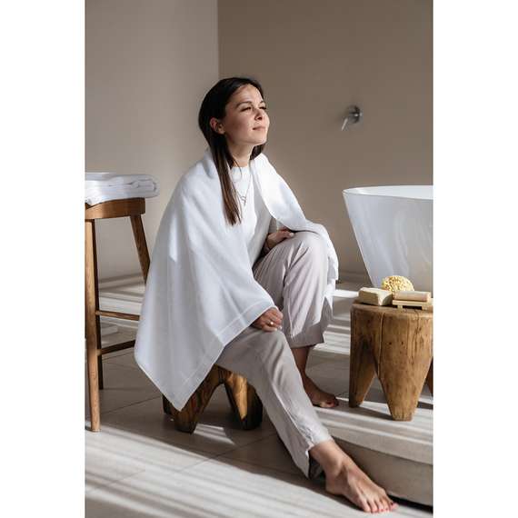 Полотенце банное белого цвета Essential, 70х140 см