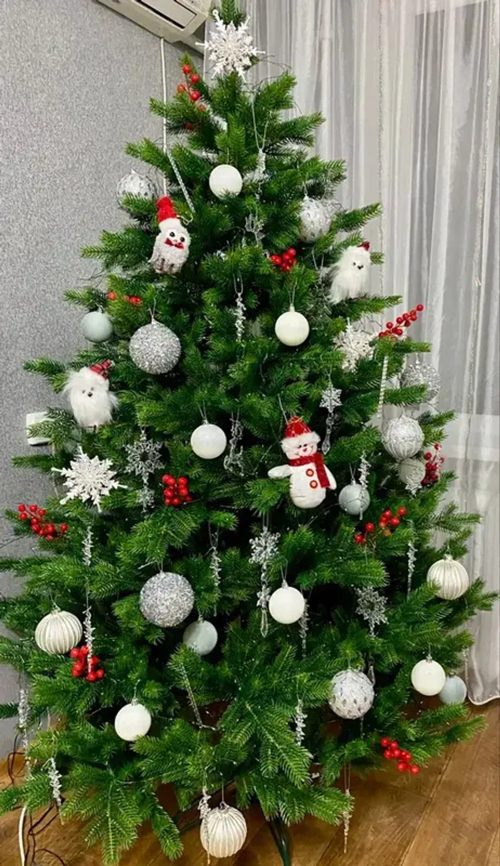 Елка с гирляндой 2в1 «Торжественная» (Литая хвоя) 180 см / 1,8 м