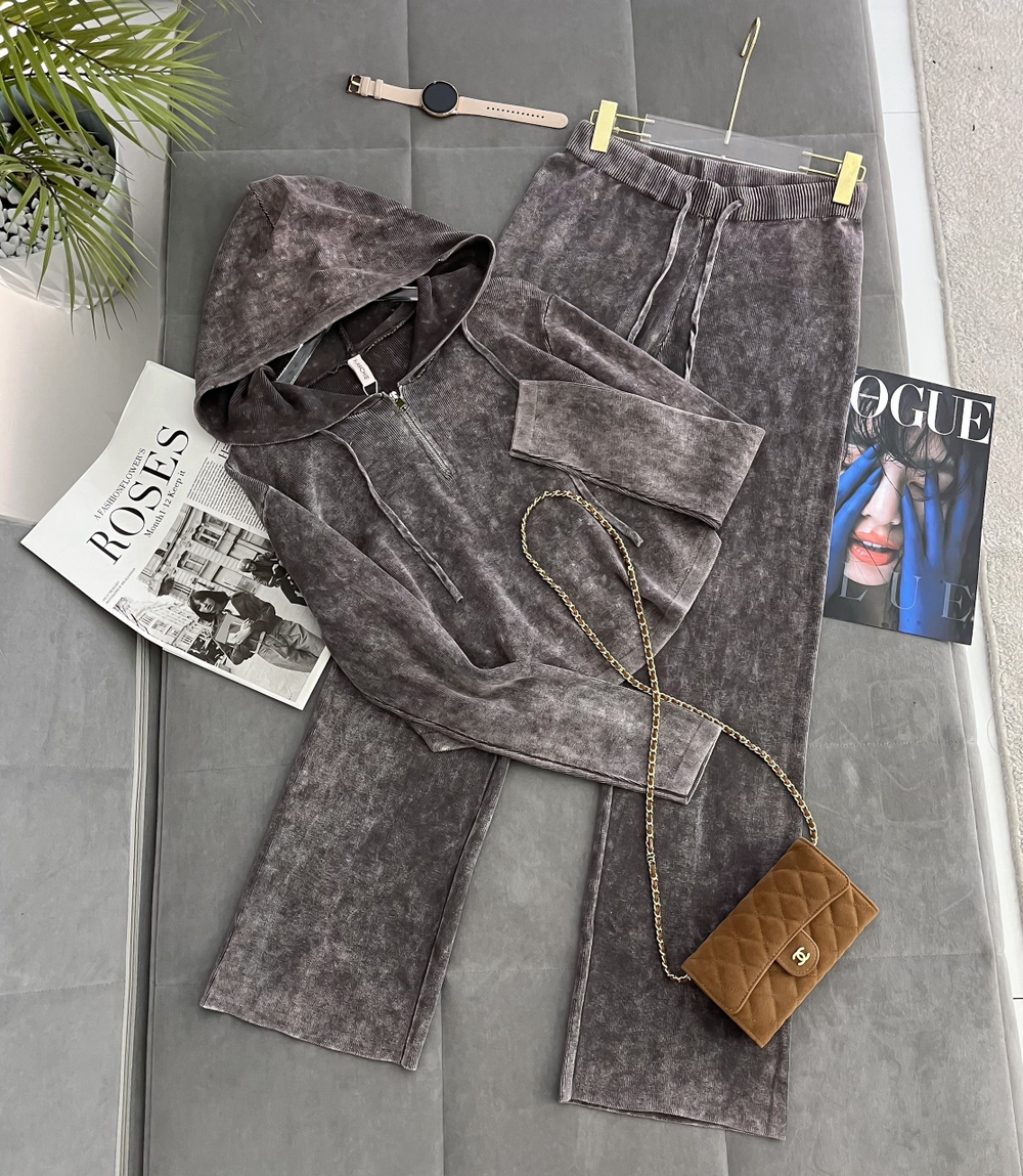 ОПТОМ костюм женский двойка серый размеры 42-50