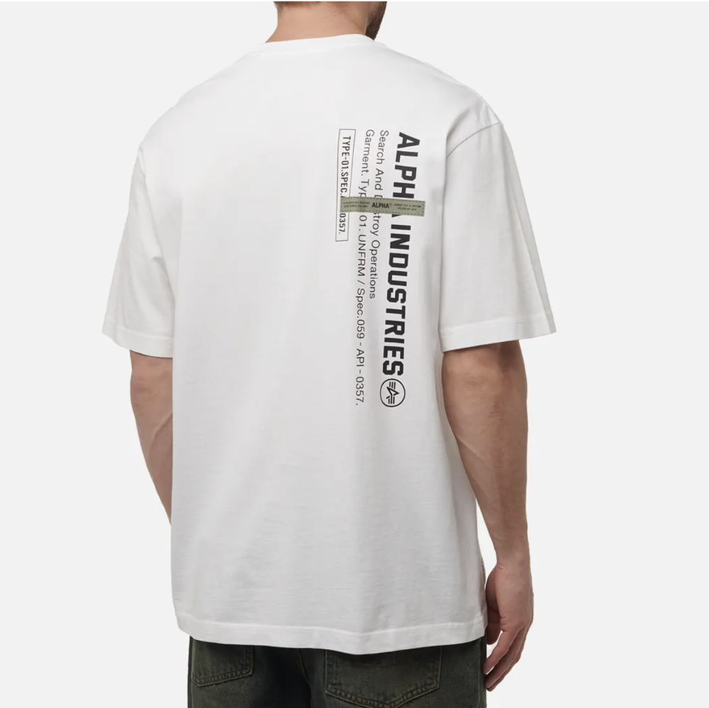 Футболка Alpha Industries Garment Type (Белая)