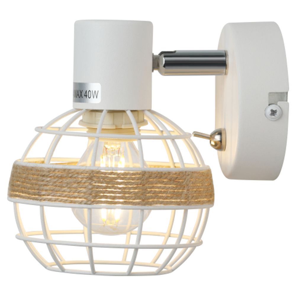 Светильник настенно-потолочный спот Rivoli   7034-701 1 x E14 40 Вт поворотный с выключателем