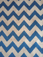 Покрывало гобеленовое Зигзаг синий евро (240х200)