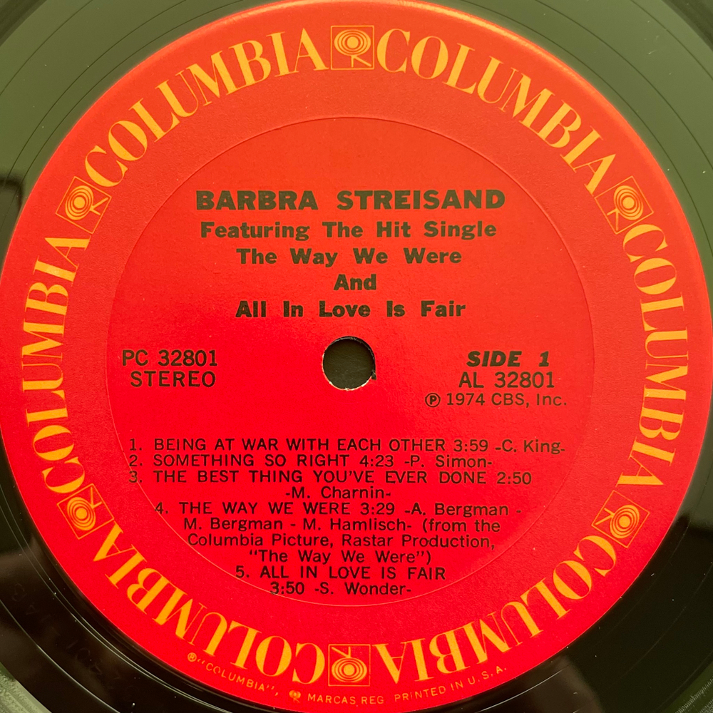 Barbra Streisand ‎– The Way We Were (США 1974г.)