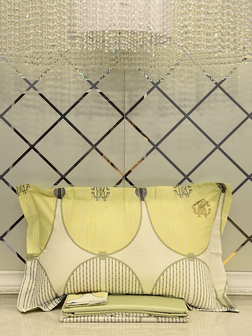 Постельное белье Roberto Cavalli Chess Lemon