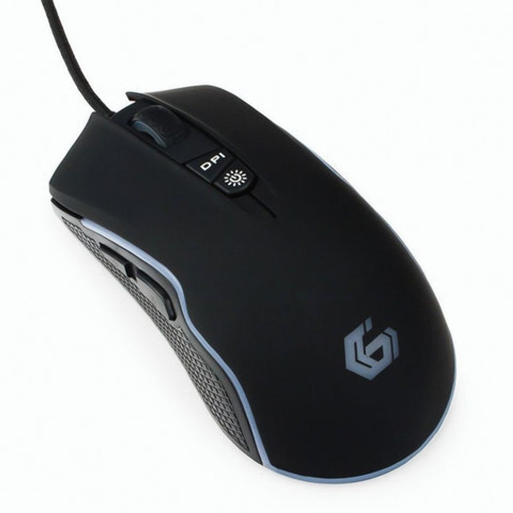 Мышь проводная игровая GEMBIRD MG-700, USB, 6 кнопок + 1 колесо-кнопка, подсветка, черная