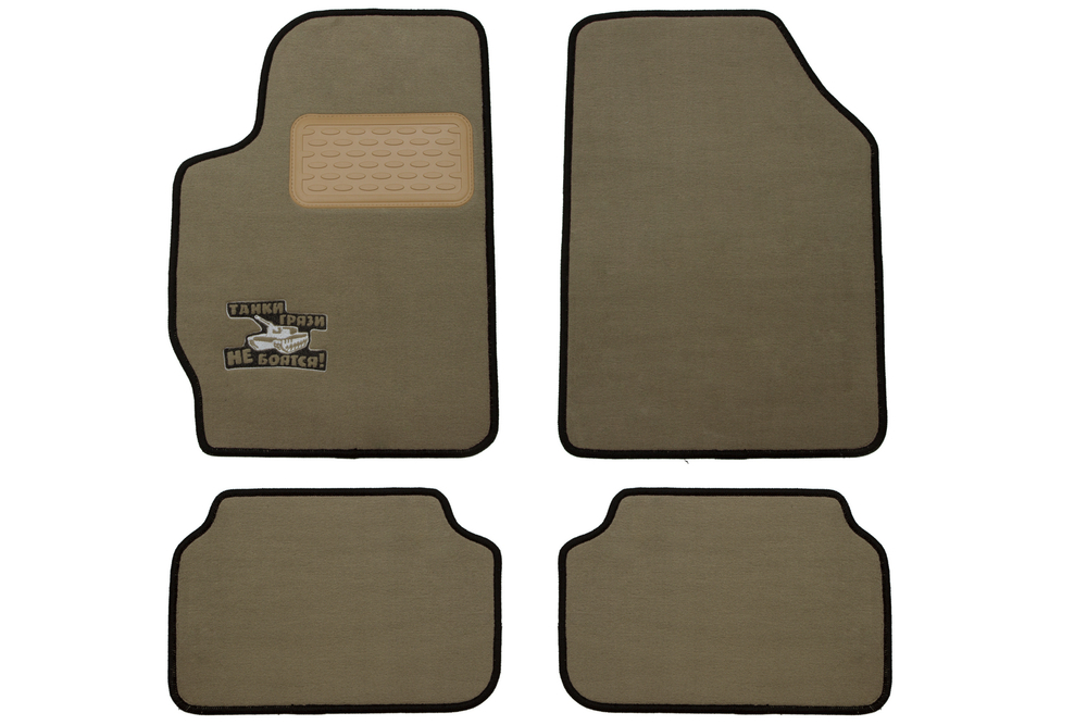 Коврики в салон для Klever Универсальный Универсальный (Танки) (текстиль, бежевые) KLEVER00.06.004H