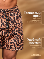 Шорты плавки Legenda укороченные леопардовый