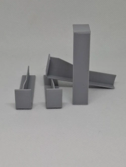 Соединитель для плинтуса 58*16 мм, стык (серый)- 4 шт.