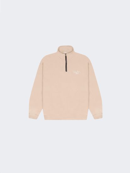 Cвитшот UNIFORM Half-zip Club бежевый