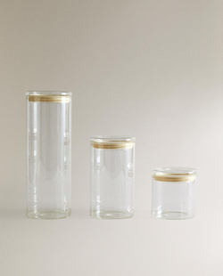 Zara Home пищевой контейнер из боросиликатного стекла, цвет прозрачный, 11 см