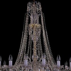 Подвесная люстра Bohemia Ivele Crystal 1411 1411/16/400/XL-115/G