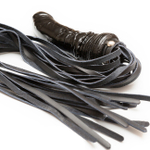 Черная плеть с фаллоимитатором (Цвет: черный)