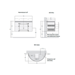 Idea Group Moon Раковина 950x450х540 мм в комплекте с тумбой, 2 выдвижных ящика, цвет: Blu pastello Lucido L4C295 Blu pastello Lucido (BC950)
