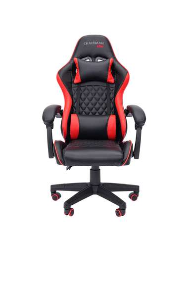 Офисное кресло Chairman CH28 экокожа, черно-красный