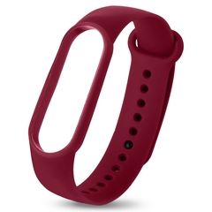 Силиконовый ремешок Silicon Loop для Xiaomi Mi Band 3, 4 (Бордовый)