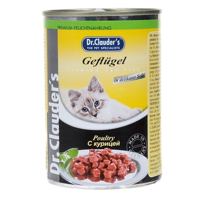 Dr.Clauder’s для кошек Курица в соусе 415г