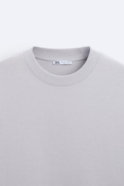 ZARA ТОЛСТОВКА ИЗ ПЛОТНОЙ ТКАНИ, СВЕТЛАЯ МАЛЬВА