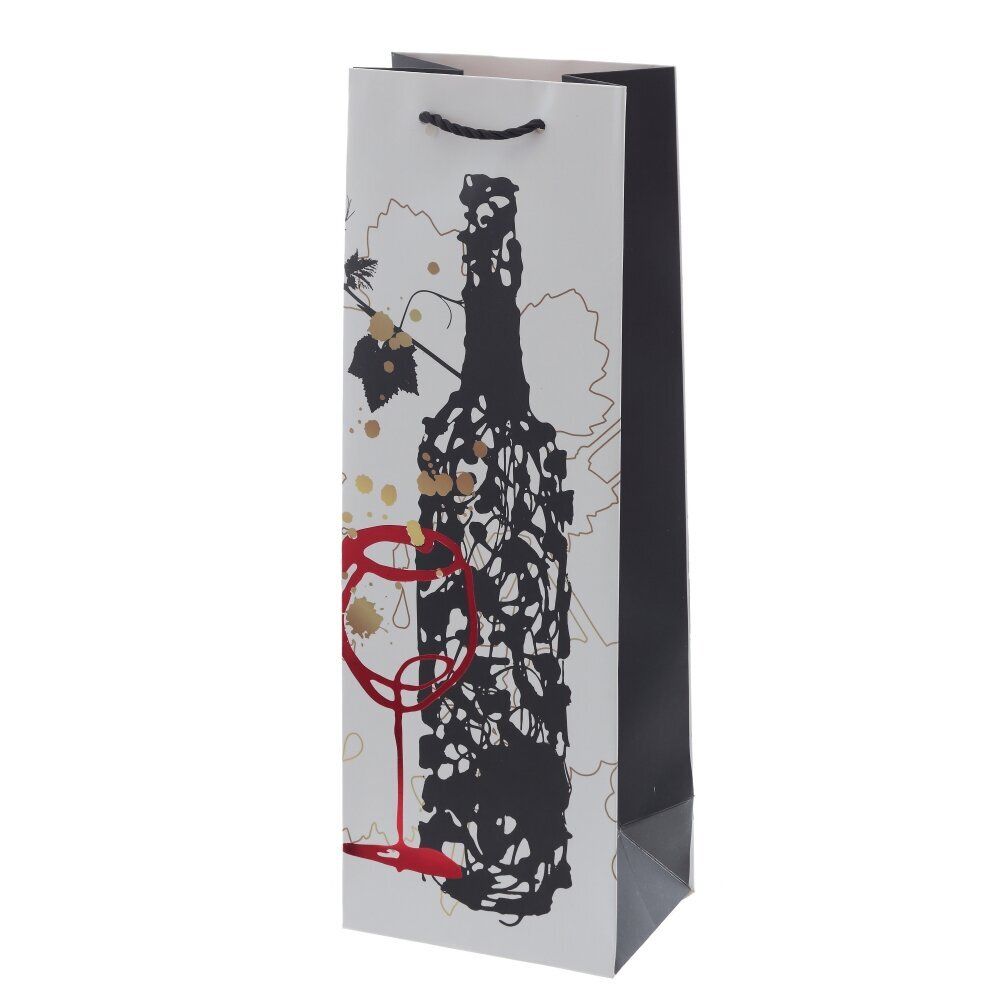 GAEM Пакет подарочный для бутылок (бумага 210г/м2, блок микс 12шт), L12 W9 H35 см, 4в.