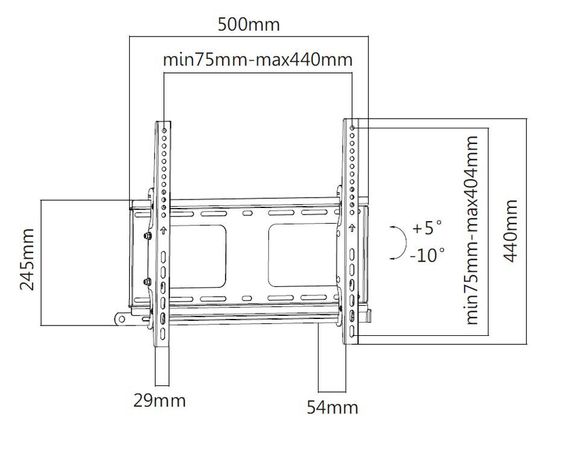 Кронштейн настенный наклонный Exell EXi-H1244-AT